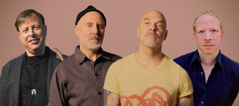 Zu sehen sind die vier Musiker Reid Anderson und Dave King von The Bad plus sowie der Saxophonist Chris Potter und der Pianist Craig Taborn.